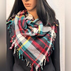Nano collection plaid scarf
